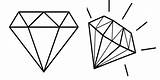 Diamante Colorir Molde sketch template