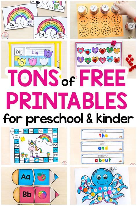 printable activities  kids  preschool printables