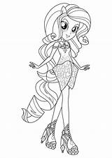 Equestria Pony Girls Little Coloring Pages Visit Printable sketch template