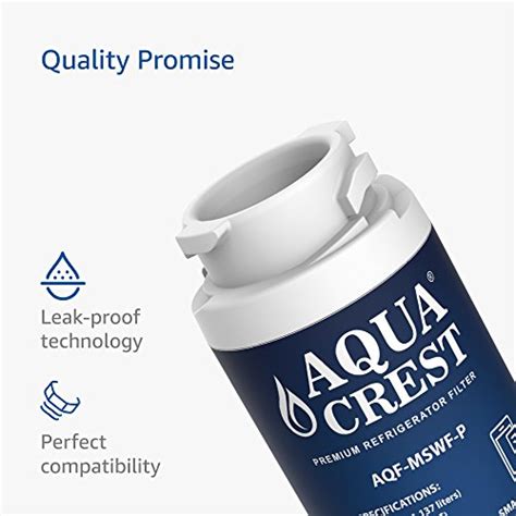 Aquacrest Nsf 53and42 Mswf Refrigerator Water Filter Compatible With Ge