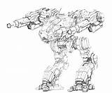Coloring Catapult Pages Mecha Mechwarrior Online Printable Minecraft Drawing Views Mechs Robots Suit War Drawings Fujiwara Yumiko Books Designlooter Weapons sketch template