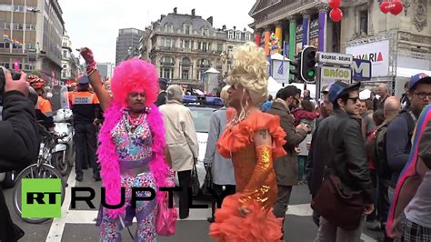 Belgium Gay Pride Hits Brussels In Abundance Youtube