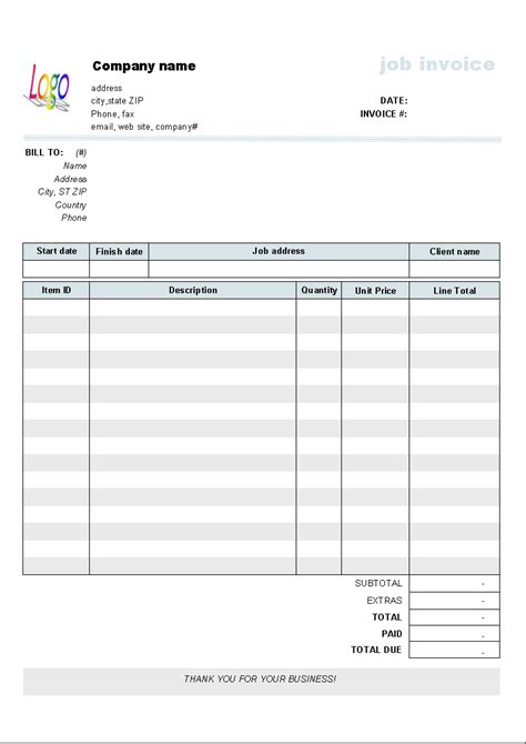 editable blank invoice invoice template invoice pinterest