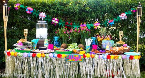 host  summer luau party  potluck family