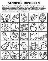 Bingo Spring Coloring Pages Crayola Board Print Cut Choose sketch template