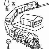 Train Coloring Drawing Caboose Pages Drawings Sketch Template Color Passenger Model Clipartmag sketch template