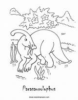 Coloring Parasaurolophus Popular sketch template