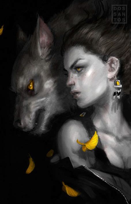 ilustraciones de alfa y omega werewolf girl fantasy
