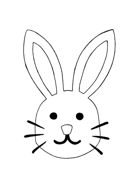 rabbit face template  printable templates