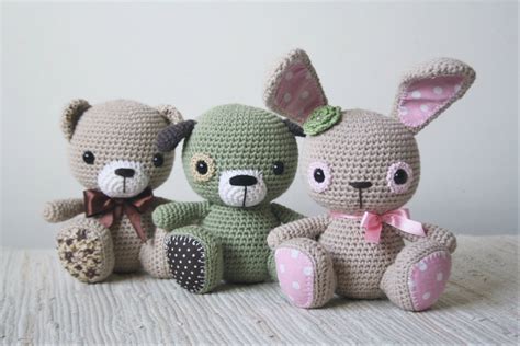 amigurumi cuties bunny bear  puppy crochet patterns lilleliis