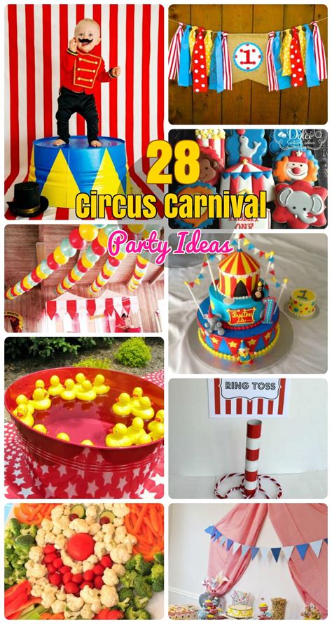 circus carnival themed birthday party ideas  kids