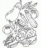 Coloring Pages Vegetable Vegetables Fruits Popular sketch template