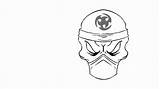 Skull Ninja sketch template
