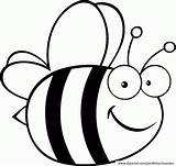 Bee Coloring Printable Template Bumble Popular sketch template