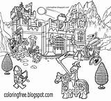 Lego Coloring City Castle Knight Pages Printable Drawing Fort Fighting Dragon Kids Medieval Clipart Dark Ages Color Getcolorings Artwork Sketch sketch template