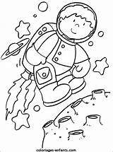 Coloring Space Pages Enfants Coloriage Coloriages Kleurprent Theme Astronaut Printable Kids Enfant Choisir Tableau Un sketch template