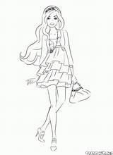 Vestido Colorkid Chicas sketch template