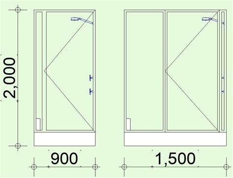 stand  shower sizes