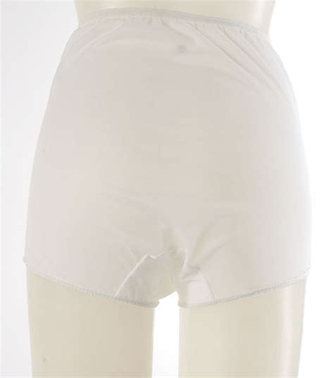vintage 50s sheer white nylon tricot panties chiffon double mushroom gusset