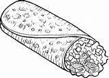 Burrito Burritos Grafische Doodle Mexicaanse Ink Mexikanischer Corel 30seconds Guacamole Queso Coloritura Skizze Abgehobenen Betrag Bunte Vettore Libro Schets Kleurrijke sketch template
