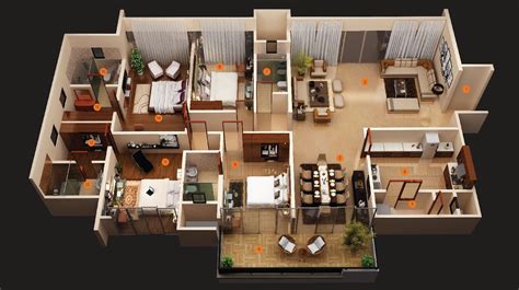 bedroom apartmenthouse plans architecture design