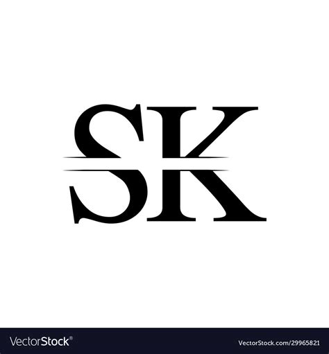 initial letter sk logo design template sk letter vector image  nude porn