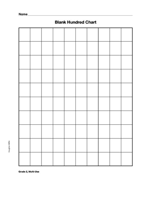 printable blank number chart   images   finder