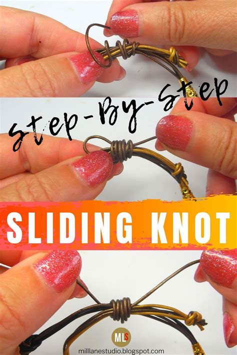 tie  sliding knot leather jewelry making jewelry knots leather cord bracelets