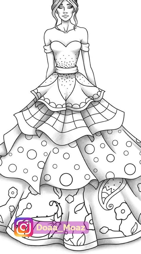 coloring pages  fashion dresses pretty dresses coloring pages