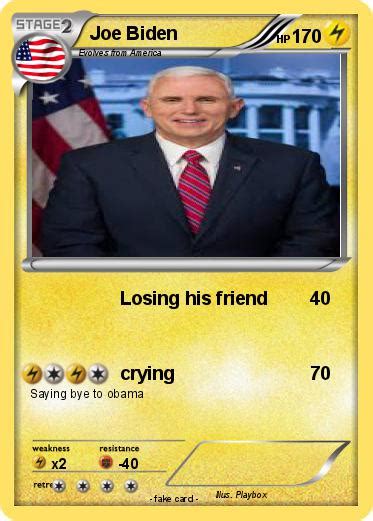 Pokémon Joe Biden 17 17 Losing His Friend My Pokemon Card