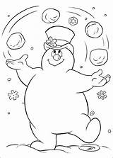 Frosty Snowman Coloring Pages Books Printable sketch template