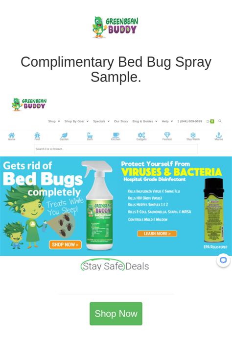 deals  coupons  green bean buddy bed bugs bed bug spray