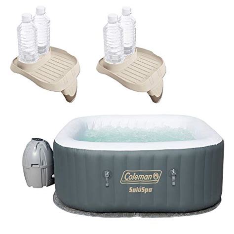 Coleman Saluspa 4 Person Portable Inflatable Hot Tub W Cup