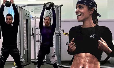 flipboard halle berry shares photo of 6 pack abs on