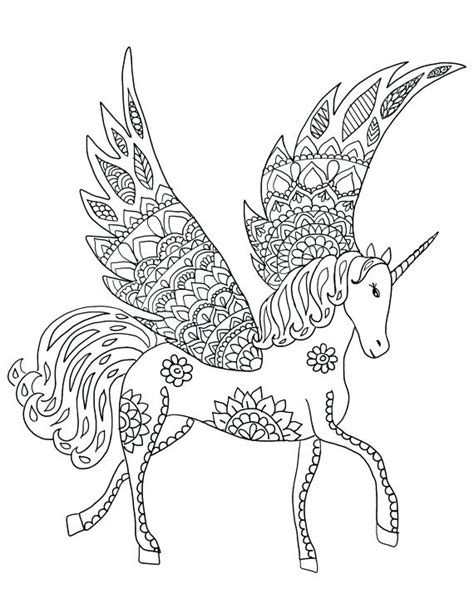 adult coloring pages unicorn  getdrawings