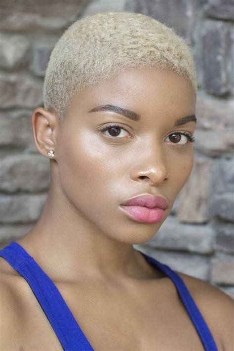 Pin By 🌻🌸 A H G 🌸🌻 On Melanated Beauties Short Bleached Hair