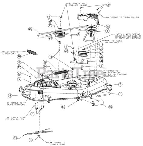 cub cadet xt lt  wqacq cub cadet  xt enduro lawn tractor  deck parts