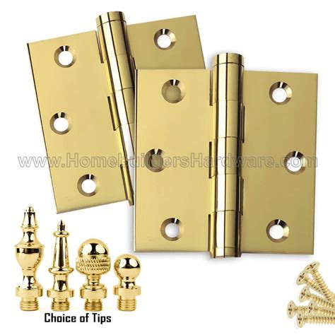 door hinges    solid brass polished brass  homebuilders hardware