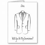 Groomsman sketch template