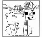 Minecraft Coloring Pages Kids Colouring Color Print Characters Children Animals Few Details Sheep sketch template