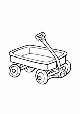 Bollerwagen Ausmalen Spielsachen Ausmalbild sketch template