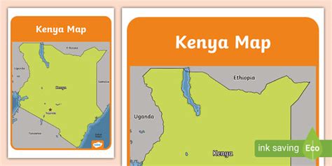 ks kenya display map geography teacher  twinkl