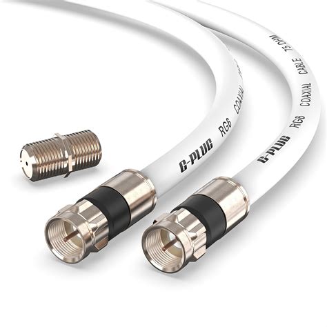buy  plug ft rg coaxial cable connectors set high speed internet broadband  digital tv