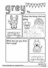 Grey Colour Worksheet Worksheets Gray Preschool Word Color Tracing Activityvillage Activities Colors Coloring Kids Colours Things Objects Colouring Cute Basic sketch template