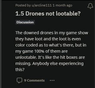 cyberpunk  bug  players  unable  loot drones   fixed