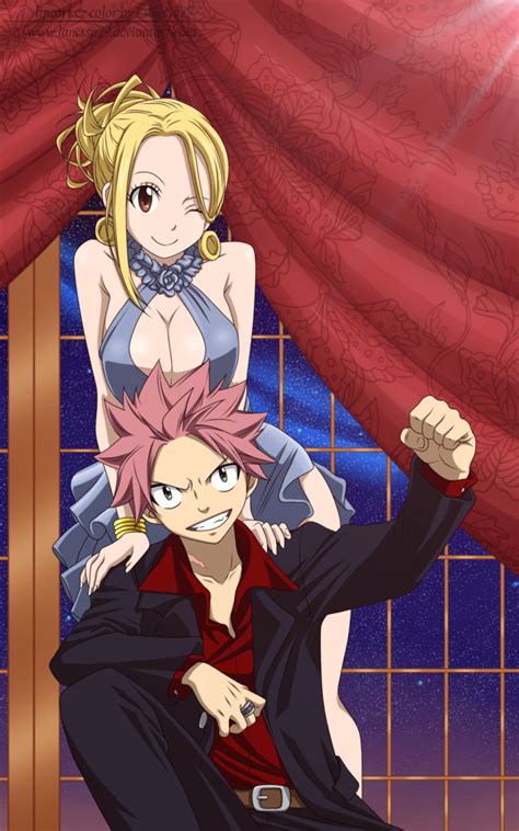 fairy tail chapter 364 cover natsu and lucy by lanessa29