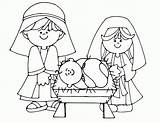 Coloring Nativity Pages Christmas Printable Holiday Scene Popular sketch template