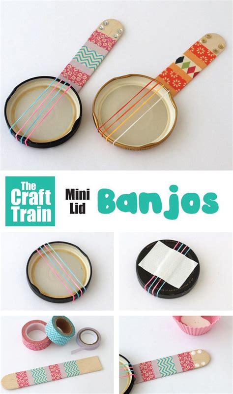 adorable miniature banjo stem craft idea  kids    cute