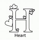 Coloring Alphabet Pages Letter Heart Print Printable Things Start Color Geography Comments Book Coloringhome sketch template