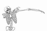 Esqueleto Dab Bailando Squelette Dancing Dabbing sketch template